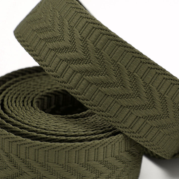Olive - Trailmark Jacquard Webbing