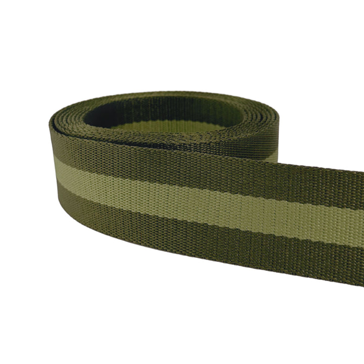 Olive - Striped Webbing