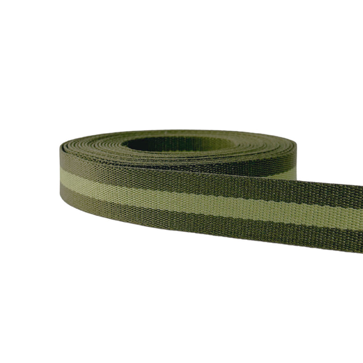 Olive - Striped Webbing