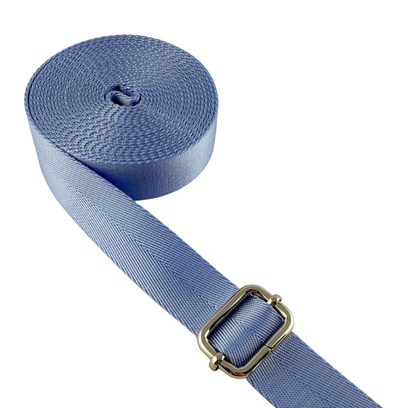 Sky Blue Nylon Webbing – 1.5 Inch Wide, Lightweight, 4-Panel Band, 5 Yards, USA Made