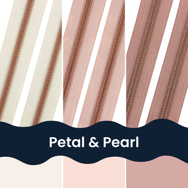 Petal & Pearl - Rose Gold Zipper Tape Bundle