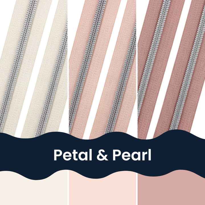 Petal & Pearl - Silver Zipper Tape Bundle