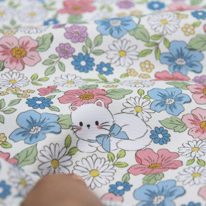 Petals & Purrs - Midweight Water Resistant Canvas