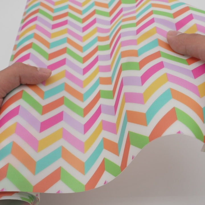 Cheerful Chevron - Printed Jelly Vinyl