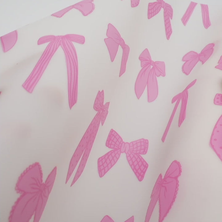 Pretty Pink Bows - Printed Jelly Vinyl