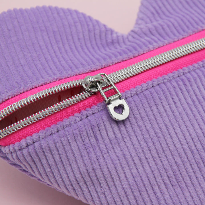Neon Pink Nostalgia - #5 Silver Nylon Coil Zipper Tape