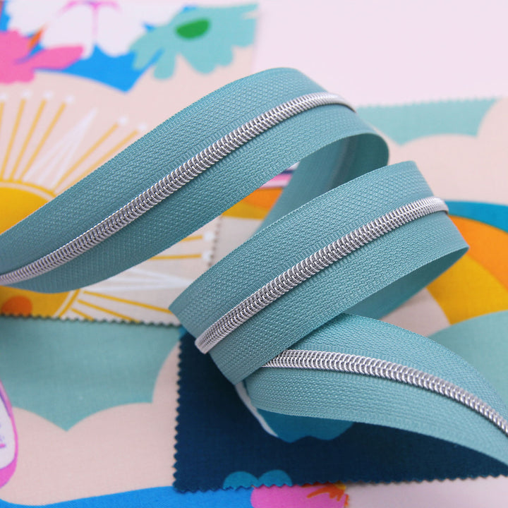 Mill Springs - #3 Silver Nylon Coil Zipper Tape
