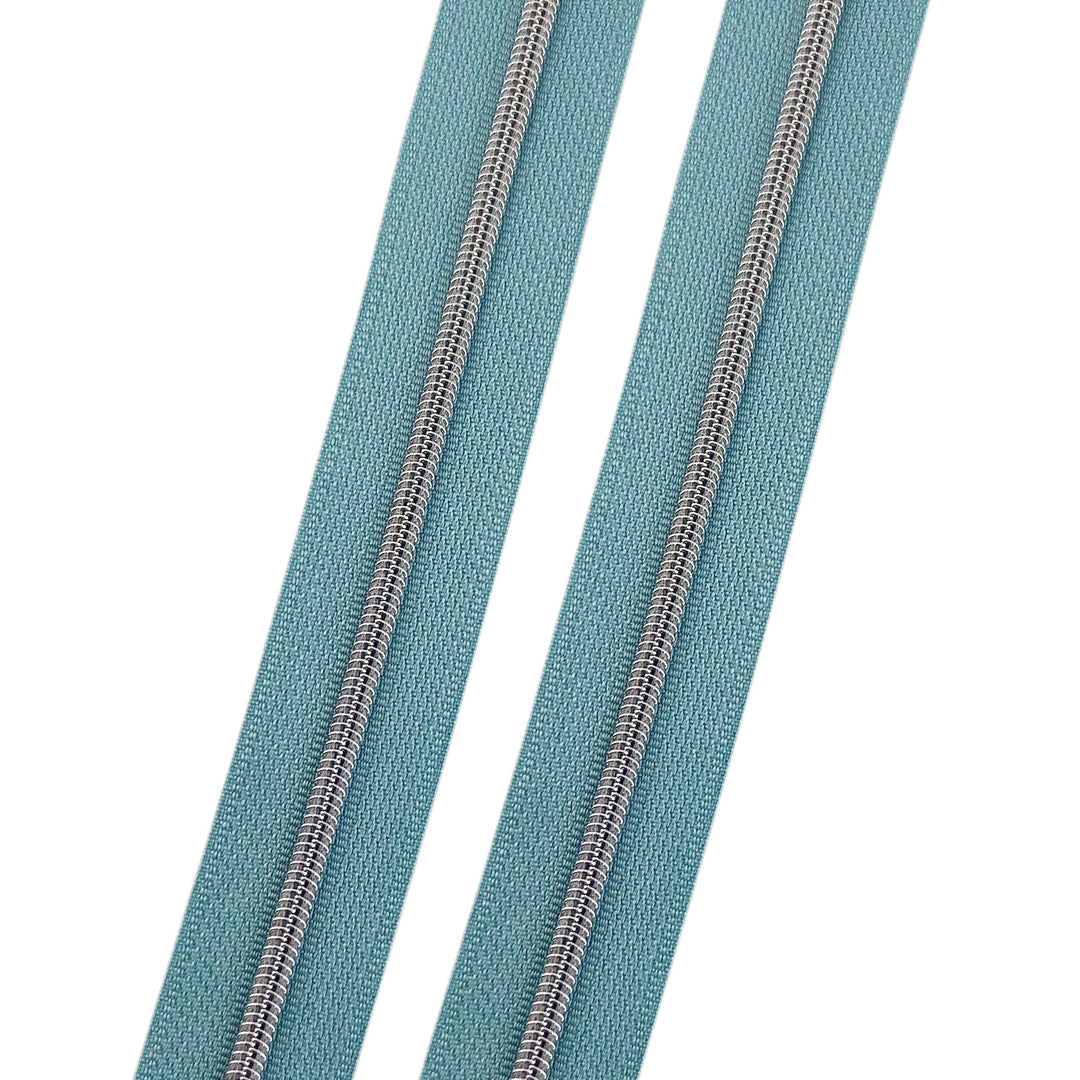 Mill Springs - #3 Silver Nylon Coil Zipper Tape