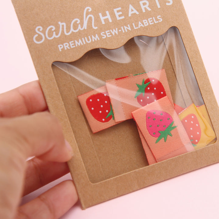 Strawberry Multipack - Woven Labels