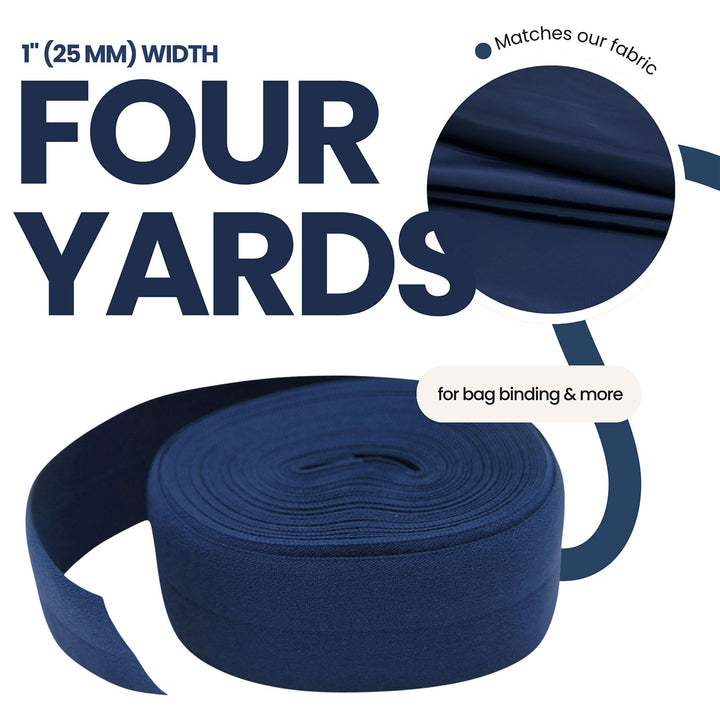 Navy - Fold-Over Elastic