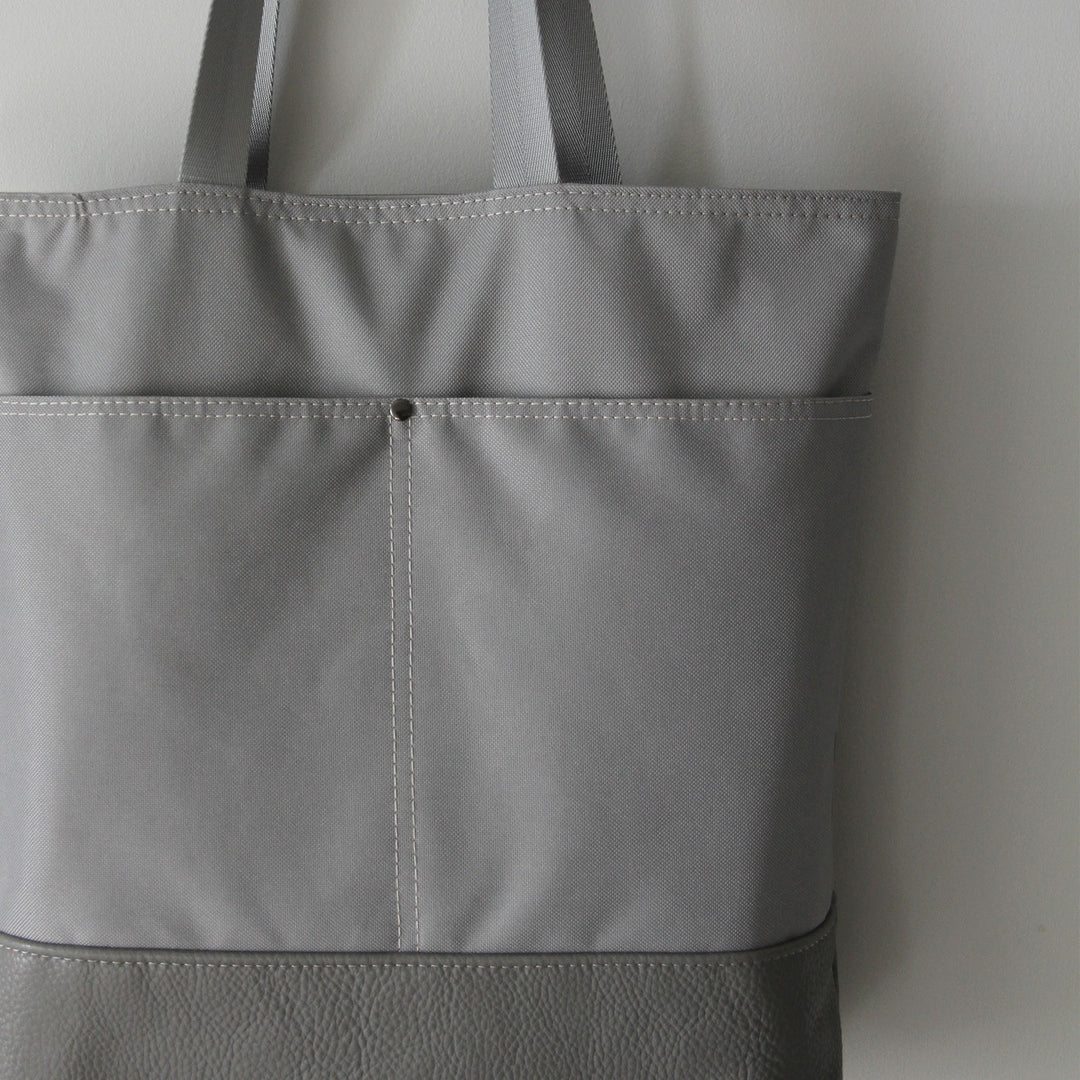 Wool + Wax Tote by Noodlehead in Grey - Bag Making Kit