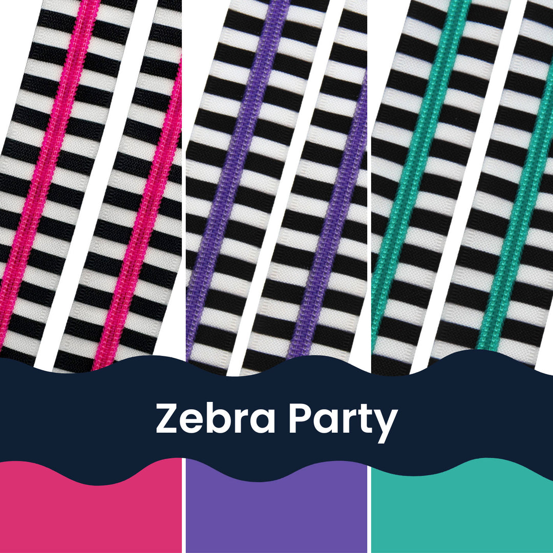Zebra Party - Zipper Tape Bundle