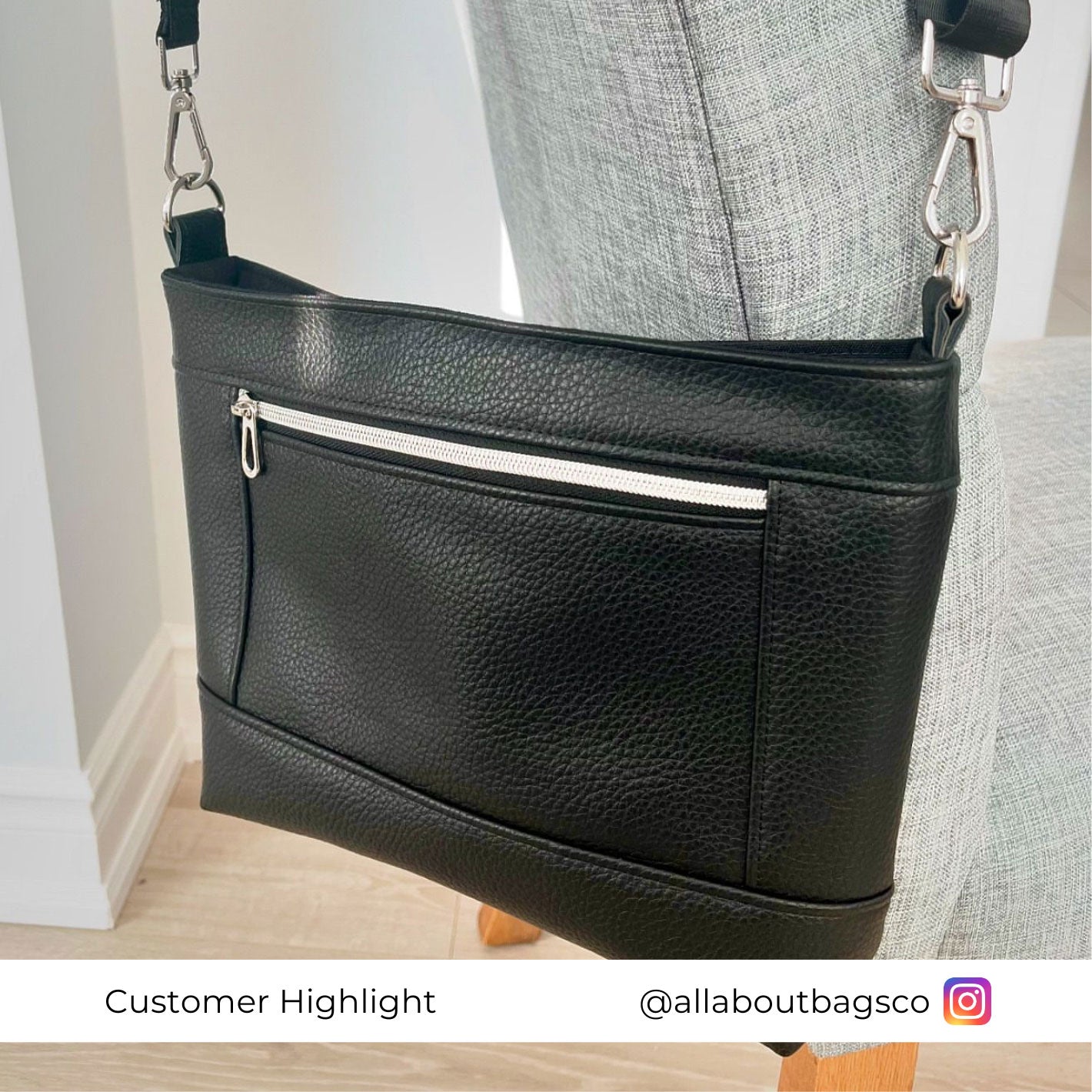 Black - Pebble Faux Leather – Zipper Valley