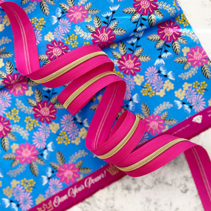 Valentine - #5 Gold Nylon Coil Zipper Tape