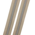 Beige - #5 Silver Nylon Coil Zipper Tape