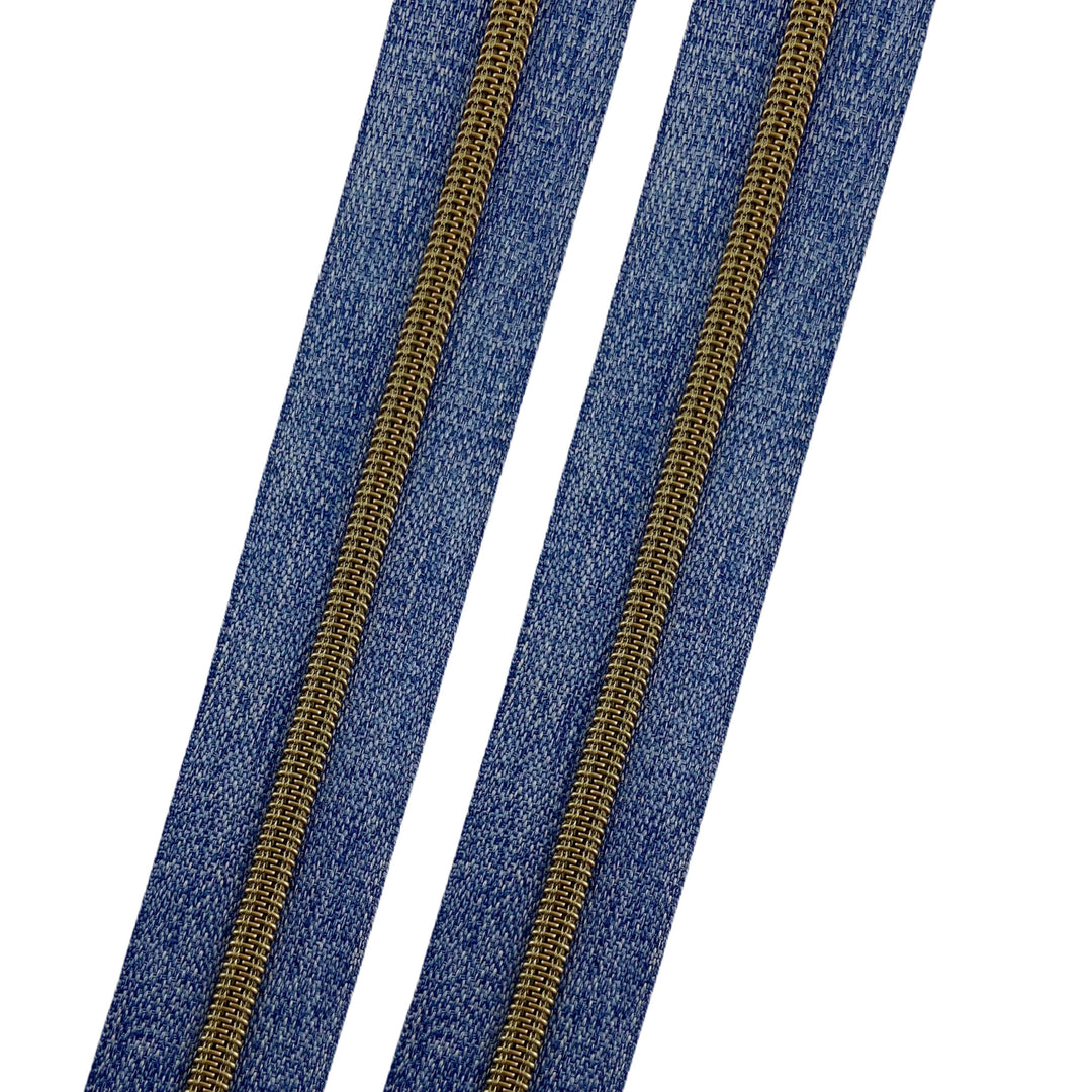 Navy - #5 Bronze Nylon Coil Zipper Tape