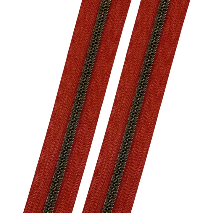 Burnt Orange - #5 Bronze Nylon Coil Zipper Tape