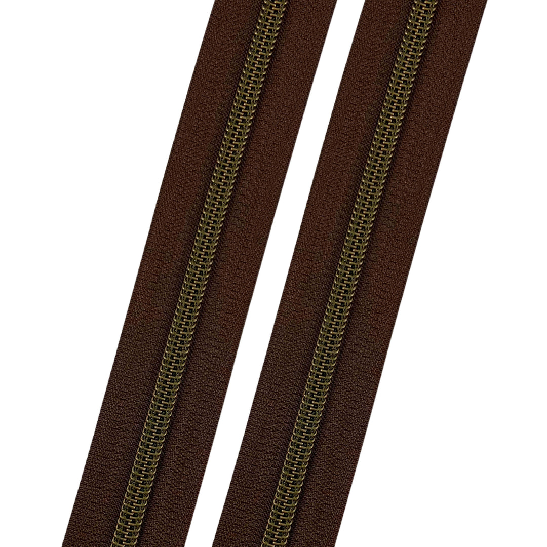 Chocolate - #5 Bronze Nylon Coil Zipper Tape