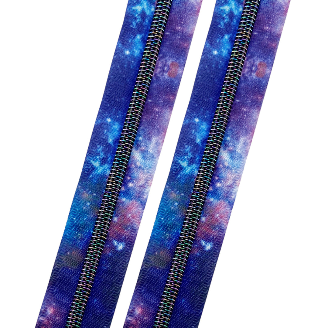 Galaxy - #5 Moonlight Rainbow Nylon Coil Zipper Tape