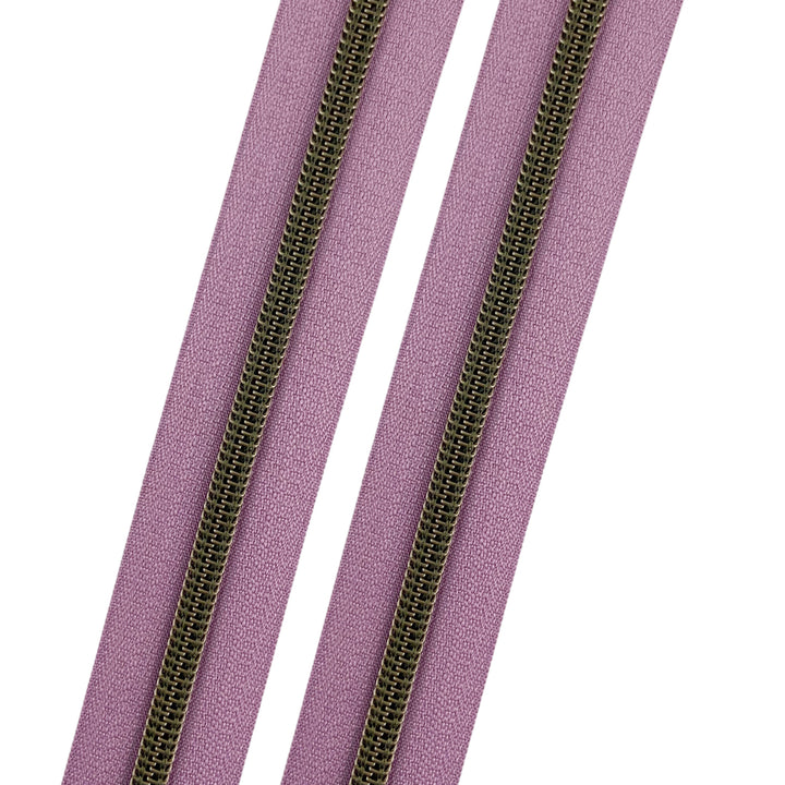 Mauve - #5 Bronze Nylon Coil Zipper Tape