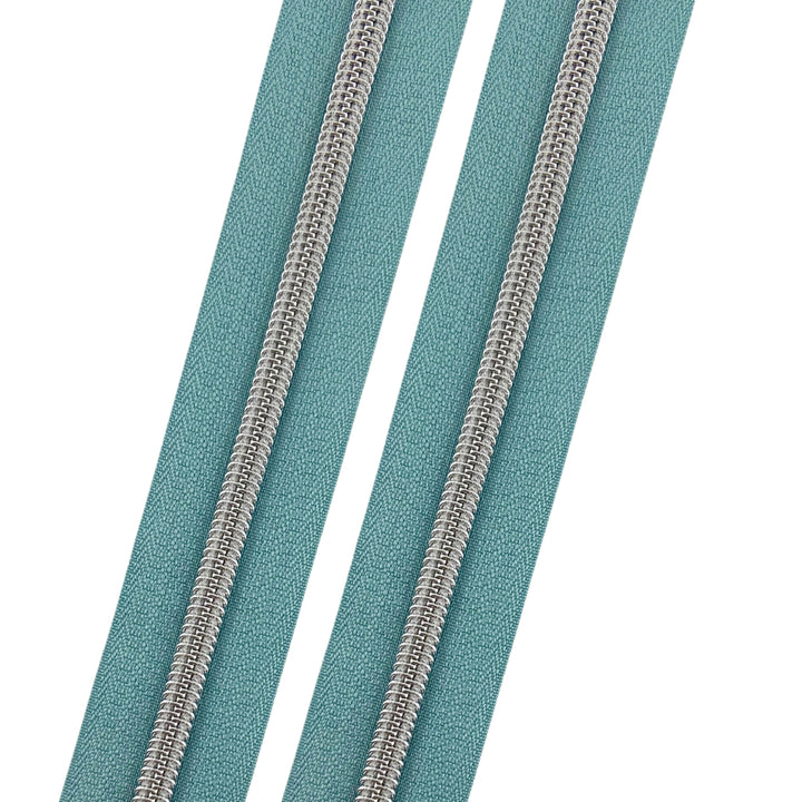 Misty Mountain - #5 Silver Nylon Coil Zipper Tape