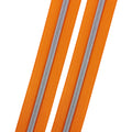 Orange Zest - #5 Silver Nylon Coil Zipper Tape