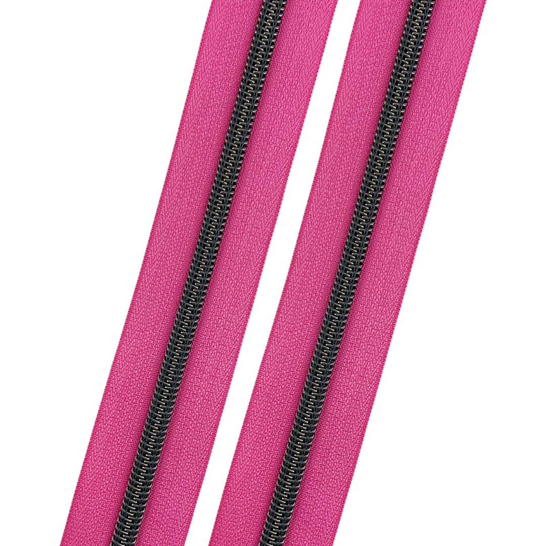 Pink Lemonade - #5 Gunmetal Nylon Coil Zipper Tape