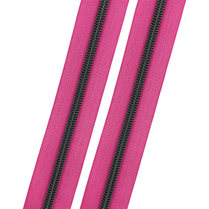 Pink Lemonade - #5 Gunmetal Nylon Coil Zipper Tape
