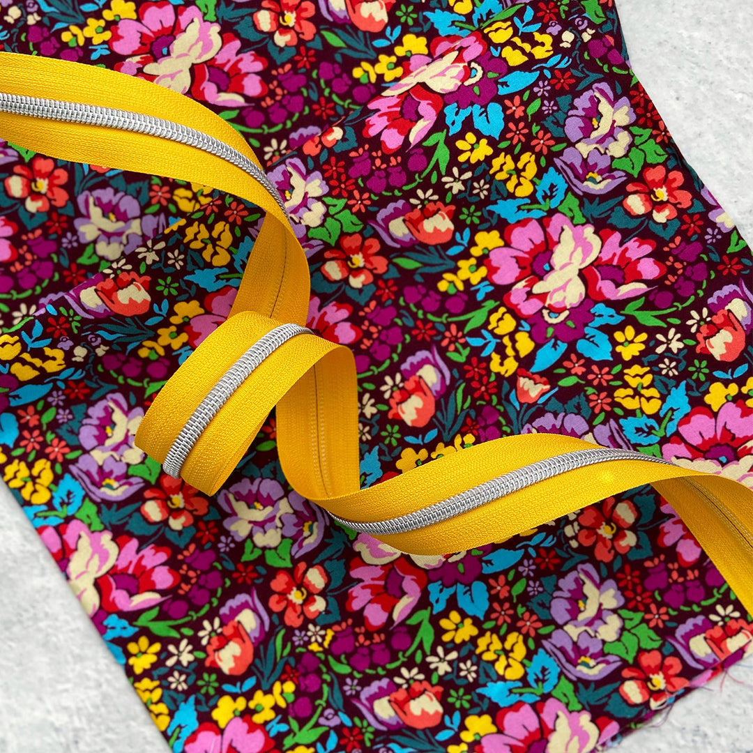 Pocketful of Sunshine - #5 Silver Nylon Coil Zipper Tape
