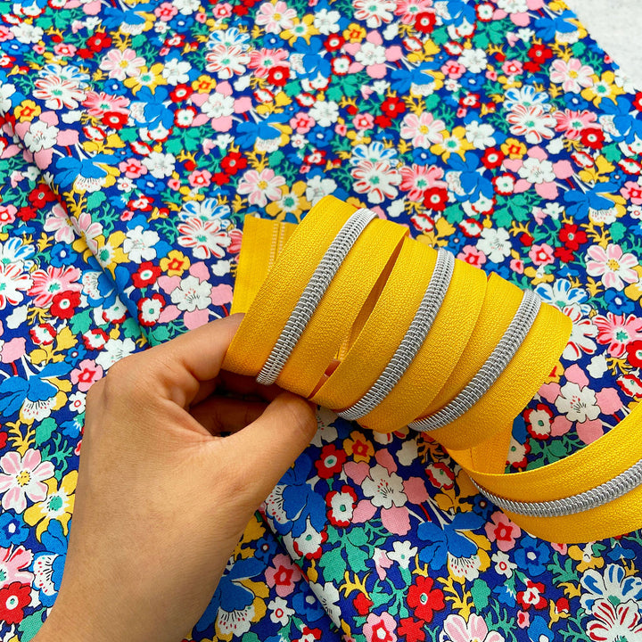 Pocketful of Sunshine - #5 Silver Nylon Coil Zipper Tape
