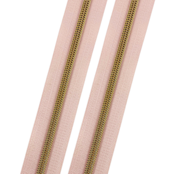 Sweet Blush - #5 Gold Nylon Coil Zipper Tape