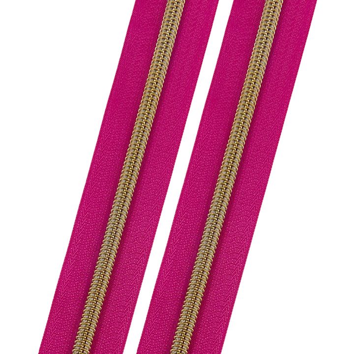 Valentine - #5 Gold Nylon Coil Zipper Tape