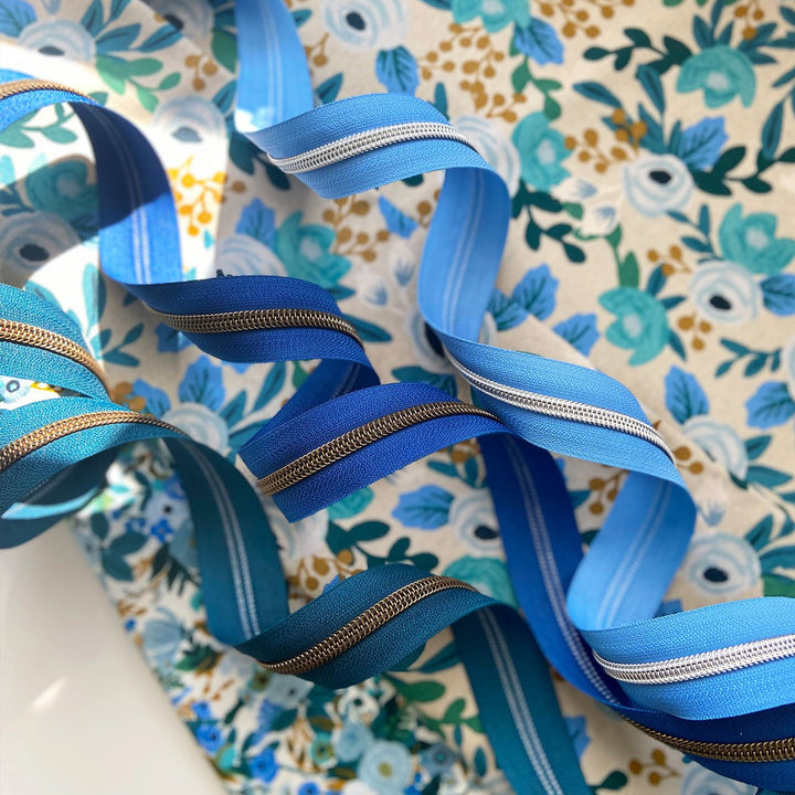 Turquoise - #5 Bronze Nylon Coil Zipper Tape