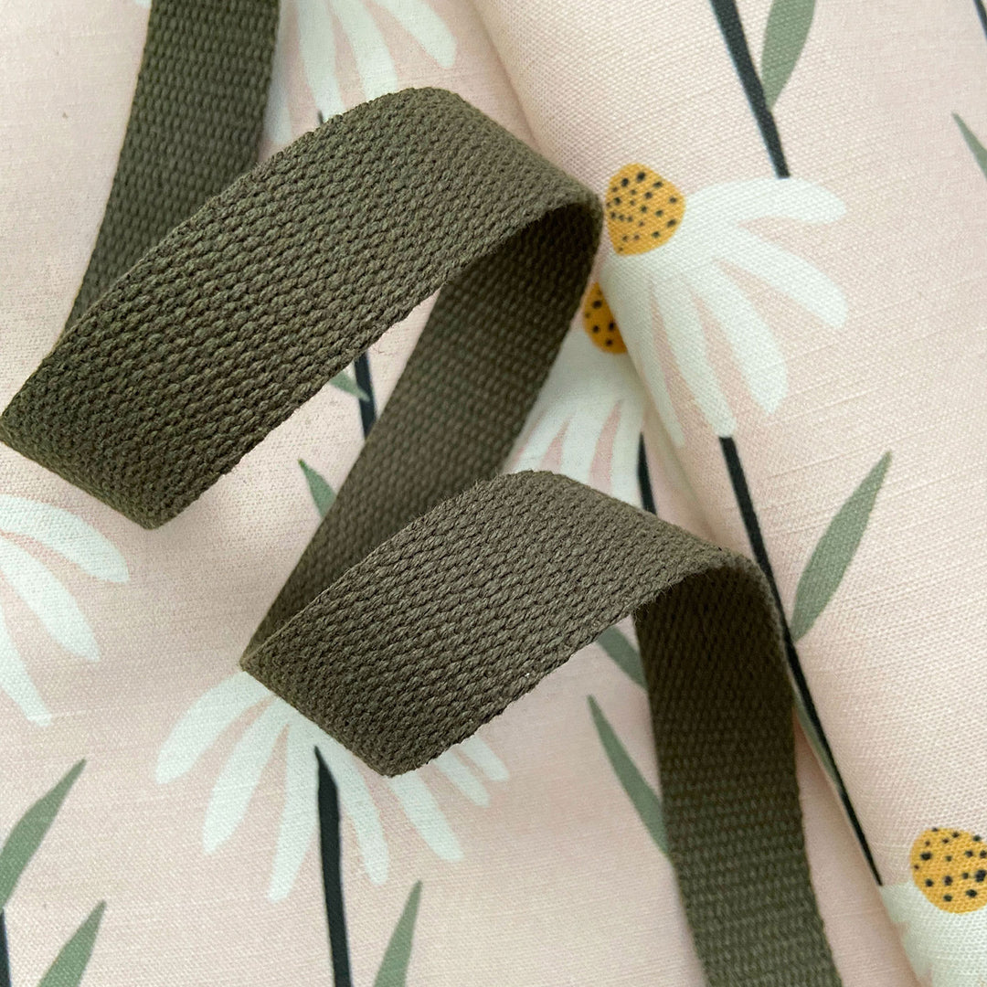 Olive - Cotton Webbing