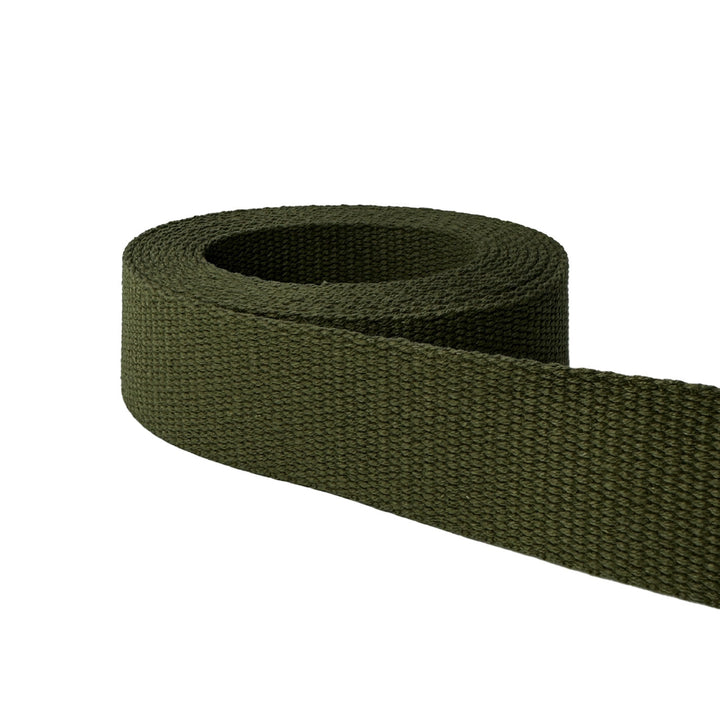 Olive - Cotton Webbing